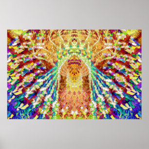 Poster Multicolor dynamique Psychédélique Abstraite
