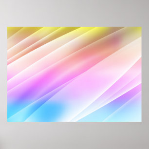Poster Multicolor léger, Couvercle arc-en-ciel avec longu