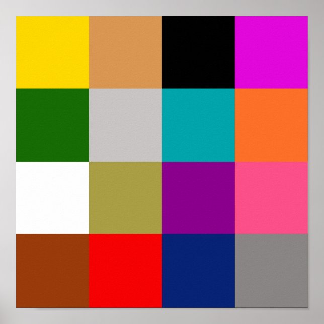 Poster Multicolored Bold Color Blocks Design  (Devant)