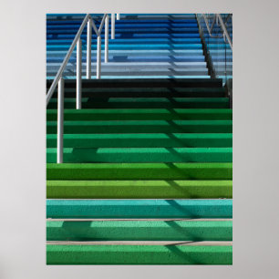 Poster Multicolored stairs