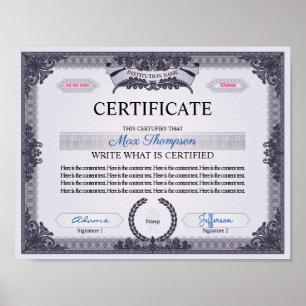 Poster Multipurpose Certificate