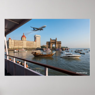 Poster Mumbai la majestueuse : la Porte de l'Inde & le Ta