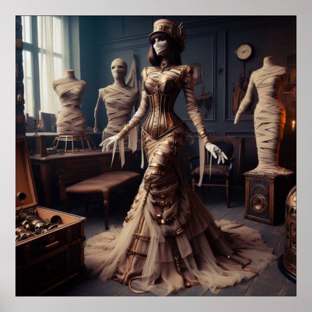 Poster Mummy Queen Steampunk victorien gothique (Devant)