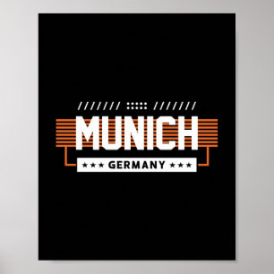 Poster Munich Allemagne Typographie Moderne Conception Gr