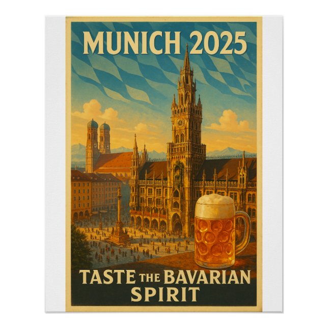 Poster Munich - "Bavarian Charm Art (Devant)