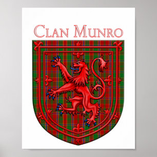 Poster Munro Tartan Scottish Plaid Lion Rampant