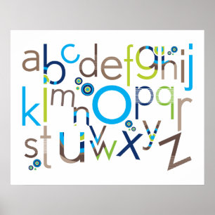 Poster MUR ART :: TYPOGRAPHIE - alphabet tendance 3