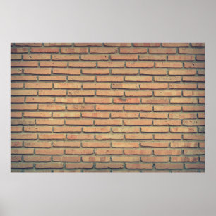 Poster Mur brique rouge briques mur brique mur
