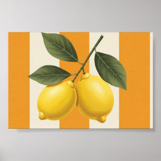 Poster Mur citron