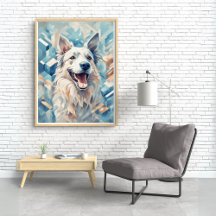 Mur d'Amoureux des chiens Art/ton bleu [2/3]