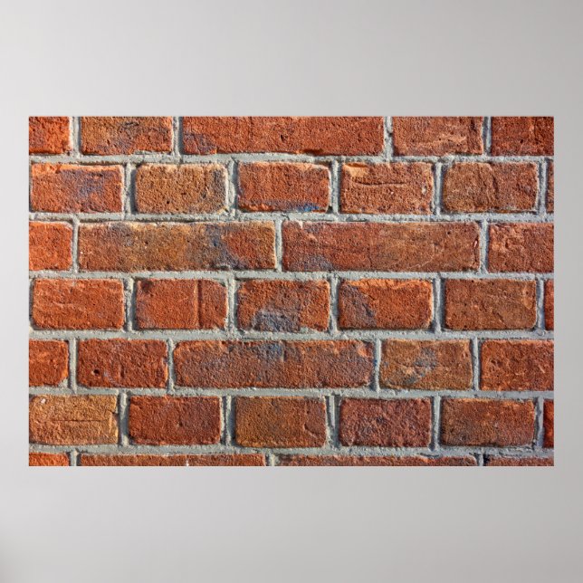 Poster Mur de briques maçonnerie de briques (Devant)