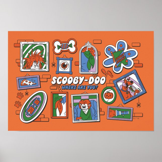 Poster Mur de cadres photo d'Halloween de Scooby-Doo (Devant)
