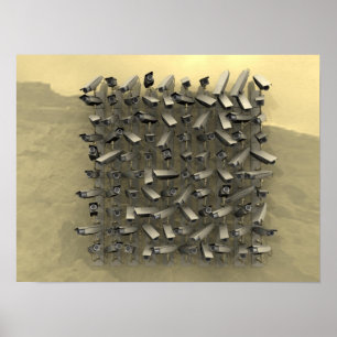 Poster Mur de caméra de sécurité