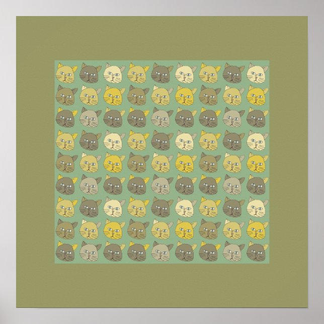 Poster mur de chats (Devant)