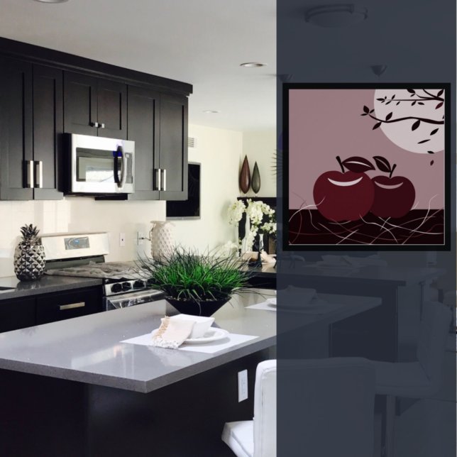 Poster Mur de cuisine de pomme rouge suspendu (Créateur téléchargé)