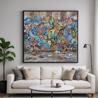 Poster Mur de Graffiti - Style d'Art Urbain Pictural