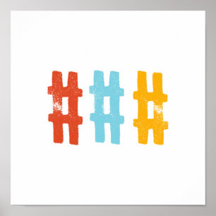 Poster mur de hashtag