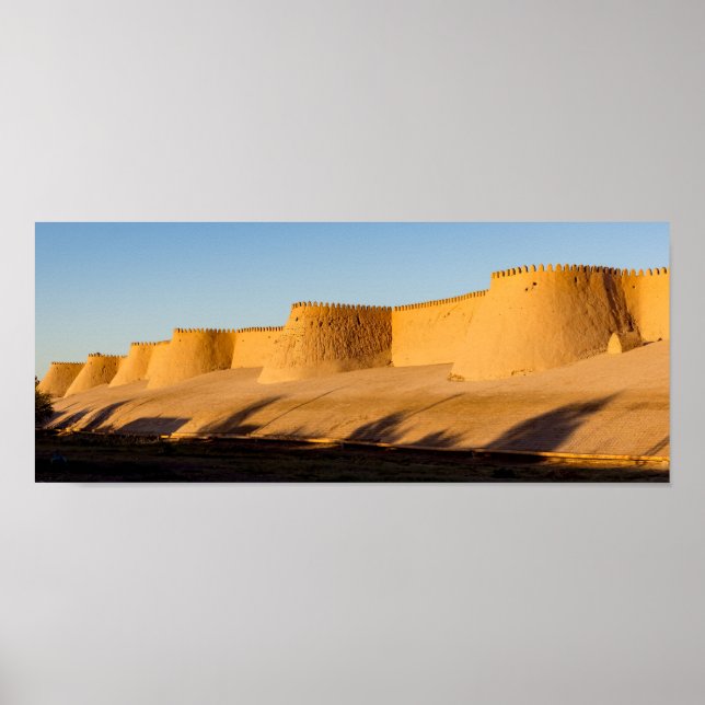 Poster Mur de la ville de Khiva - Ouzbékistan (Devant)