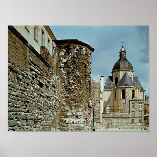 Poster Mur de Philippe Auguste rue des Jardins (Devant)