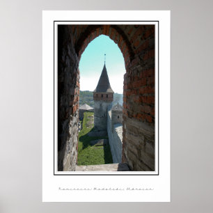 Poster Mur du château, par la fenêtre