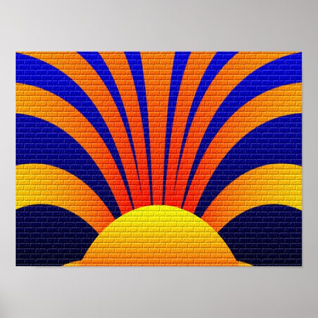 Poster Mur du coucher du soleil (Devant)