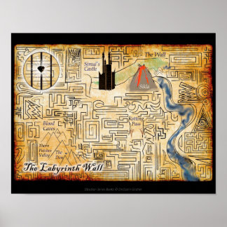 Poster Mur du Labyrinthe Imprimer Carte 14x11