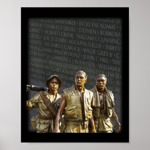 Poster Mur du mémorial des vétérans du Vietnam, Washingto