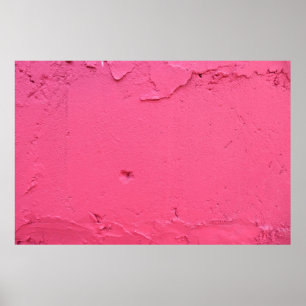 POSTER MUR EN BÉTON ROSE EN JOURNÉE