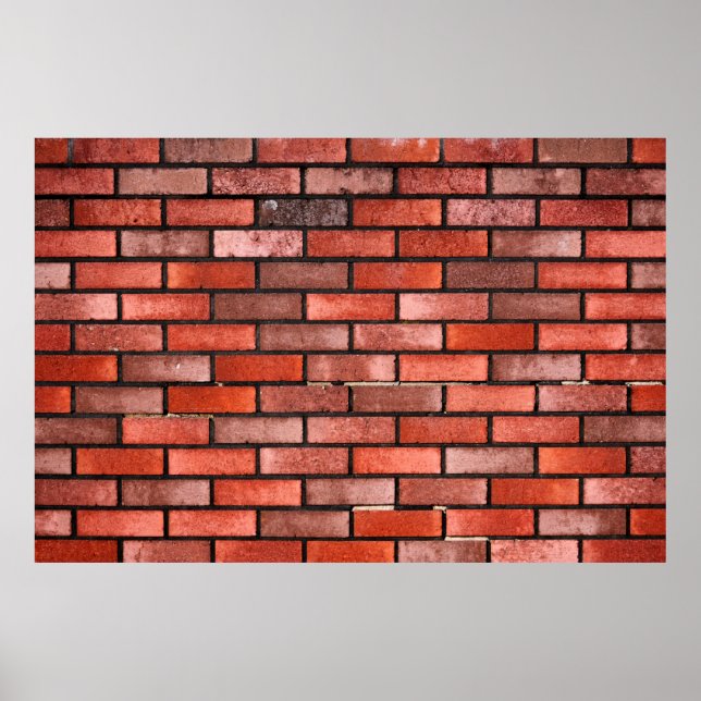 Poster Mur en brique rouge, arrière - plan en brique roug (Devant)