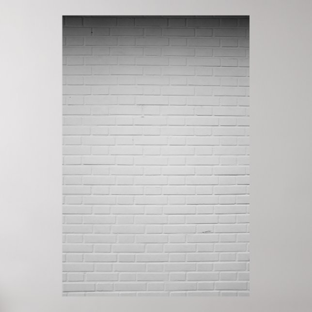 Poster Mur en briques blanches (Devant)