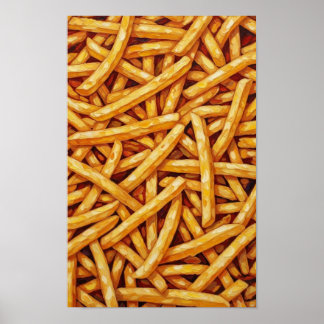 Poster Mur. frites françaises.