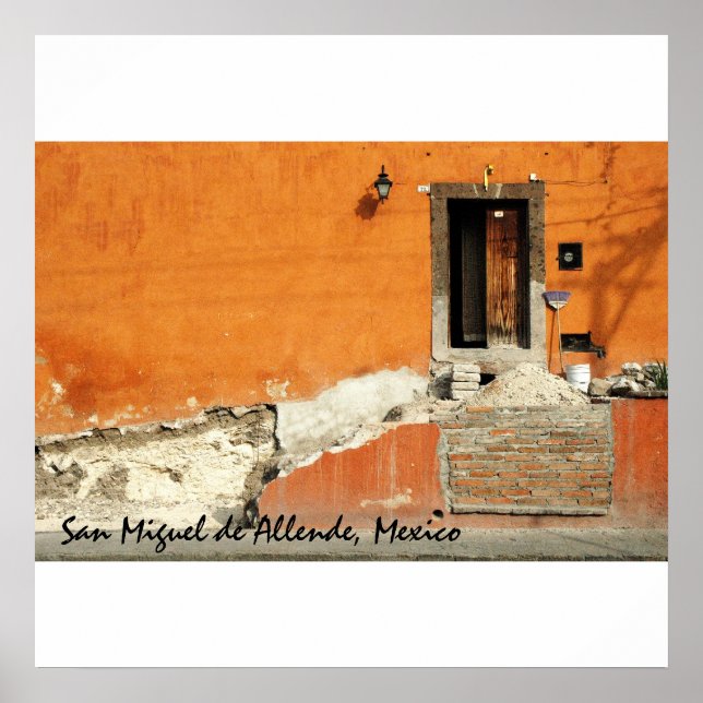 Poster Mur orange (Devant)