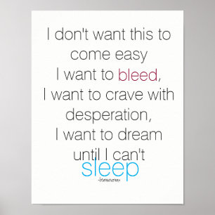 Poster mural Citations inspirationnelles Je veux r