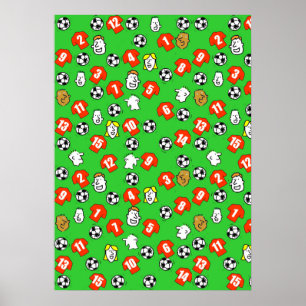 Poster mural de conception de football avec Chemis