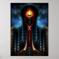 Poster mural de Torch Stone Tower Art fractal