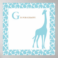 Poster mural Giraffe Baby Bedroom