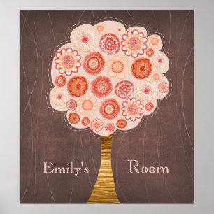 Poster mural Orange Blossom Tree Baby Girl Room