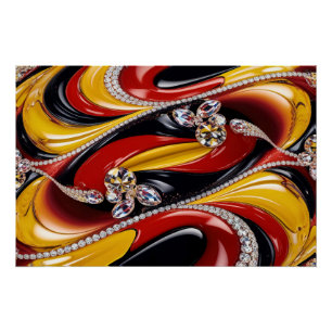 Poster murale avec design de couleurs belges