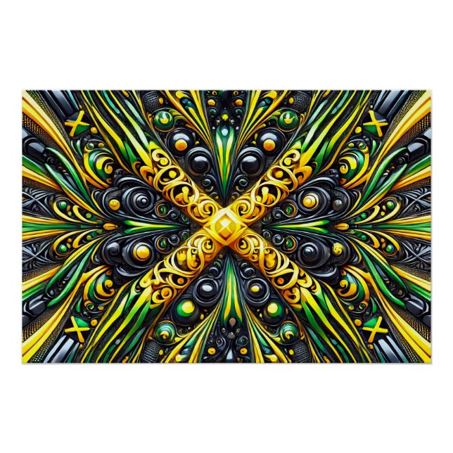 Poster murale avec design Jamaïcain (Devant)