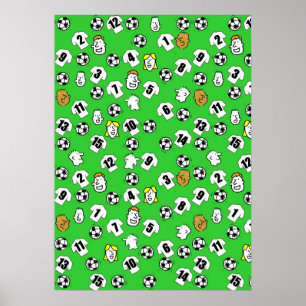 Poster murale de conception de football avec chemi