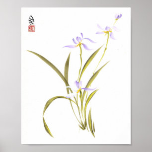 Poster Murmures de l'Orchidée du Matin