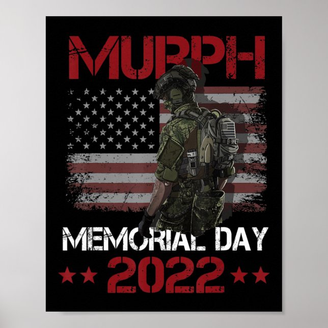 Poster Murph 2022 Joyeux Jour commémoratif 4 juillet drap (Devant)
