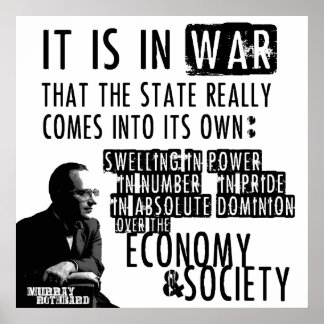 Poster Murray Rothbard Anti-Guerre Libertarien Anti-État