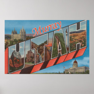 Poster Murray, UtahGrandes lettres ScènesMurray, UT