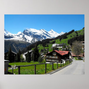Poster Murren, un villlage alpin