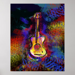 Poster murs de musique de guitare