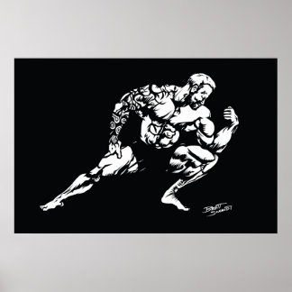 Poster Muscle Tattoo Bodybuilder