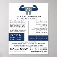 Muscle Tooth Logo, Dentistesse, Publicité Dentiste