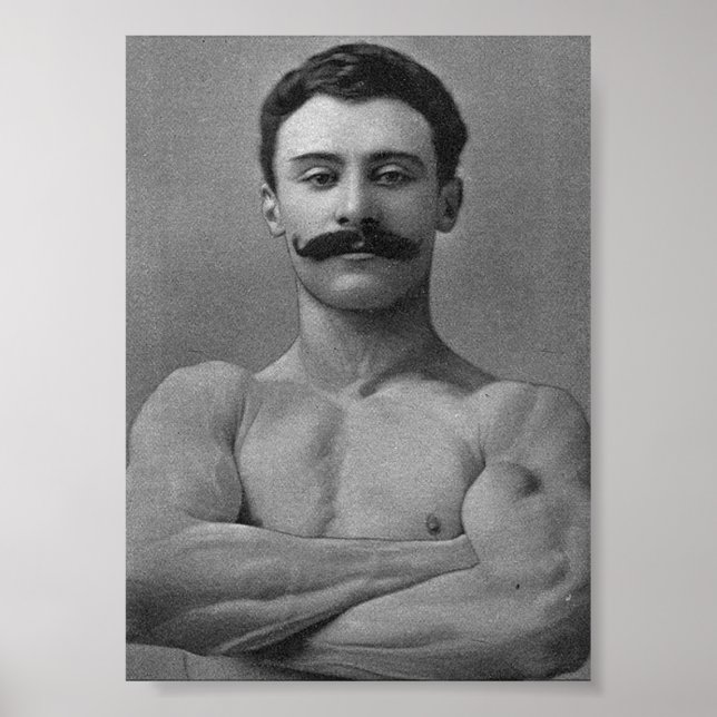 Poster Muscle vintage Bodybuilder (Devant)