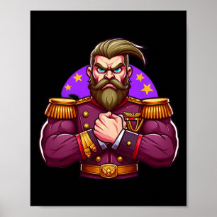 Poster Muscles Flexiques Généraux Ventilateurs Bodybuildi